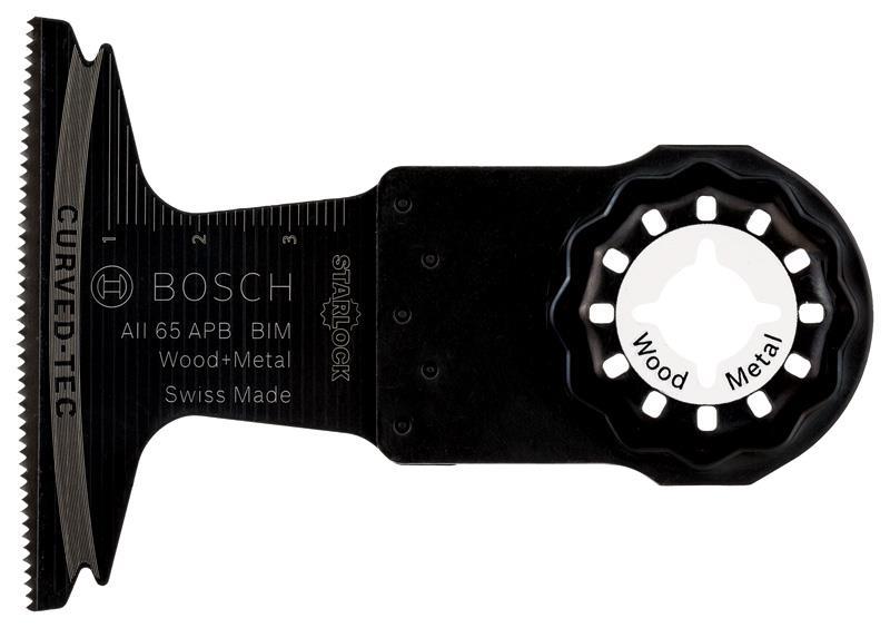 BOSCH BIM Tauchsägeblatt AII 65 APB, Wood and Metal, 40 x 65 mm, 1er-Pack