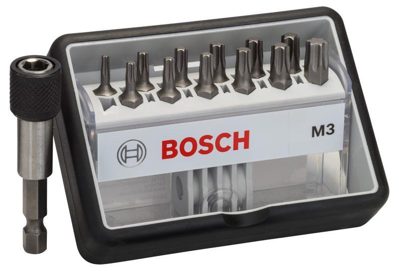 BOSCH 12+1-tlg. Schrauberbit-Set, Robust Line, M T, Extra Hard-Ausführung