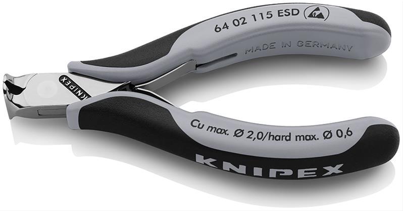 KNIPEX 64 02 115 ESD Elektronik-Vornschneider ESD mit Mehrkomponenten-Hüllen 115 mm KNIPEX 64 02 115 ESD Elektronik-Vornschneider ESD mit Mehrkomponenten-Hüllen 115 mm