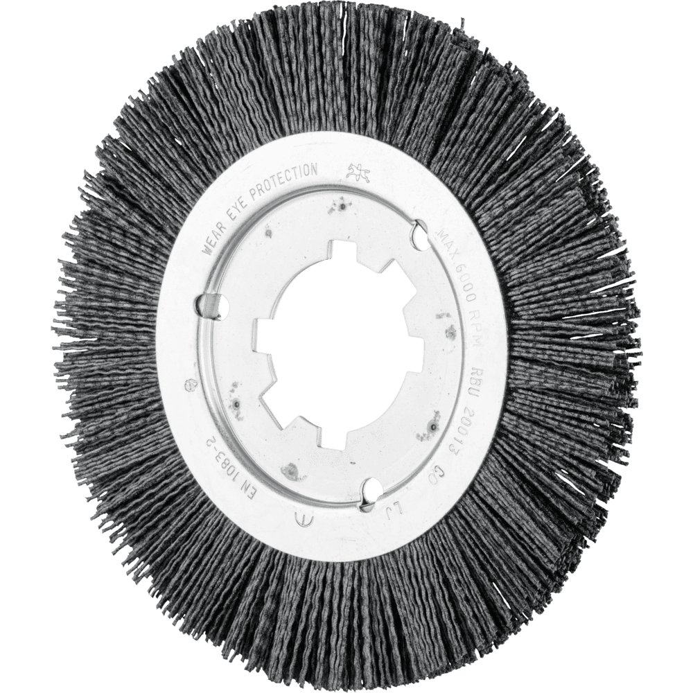 PFERD Rundbürste ungezopft RBU Ø 200x13x50,8 mm Bohrung Keramik-Filament-Ø 1,10mm Korn 120 stationär