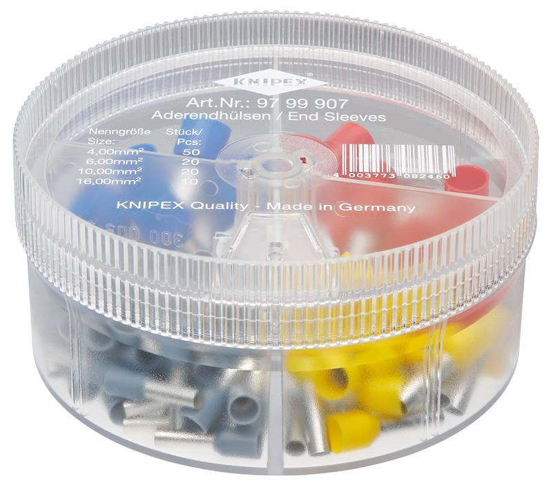 Aderendhülsenbox 100-tlg.4,0-16,00mm² Ku.-Box KNIPEX Aderendhülsenbox 100-tlg.4,0-16,00mm² Ku.-Box KNIPEX
