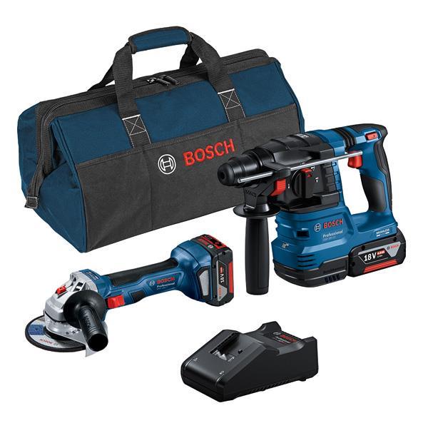 BOSCH Combo Kit 2-tlg. Kit 18V: GWS 18V-7 + GBH 18V-22 + 2 x 4.0Ah + GAL 18V-40 (C)