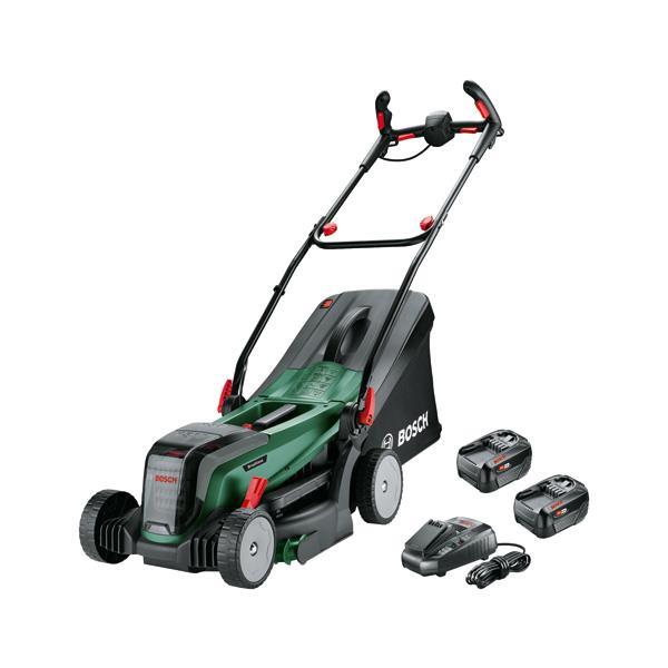 BOSCH Akku-Rasenmäher UniversalRotak 2x18V-37-550