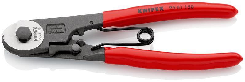 Bowdenzugschneider Gesamt-L.150mm Drahtseil-Ø 3mm pol.Ku.-Überzug KNIPEX