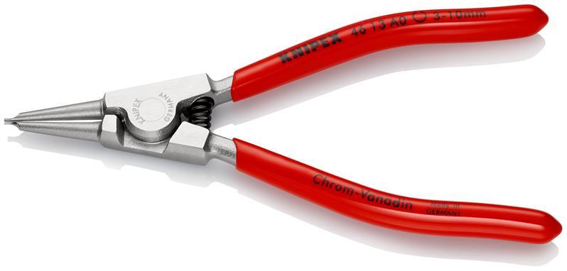 KNIPEX 46 13 A0 Sicherungsringzange für Außenringe auf Wellen mit Kunststoff überzogen verchromt 140 mm