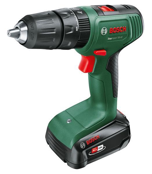 BOSCH Akku-Bohrschrauber EasyImpact 18V-40, 2 x Akku PBA 18V 1.5Ah + SystemBox