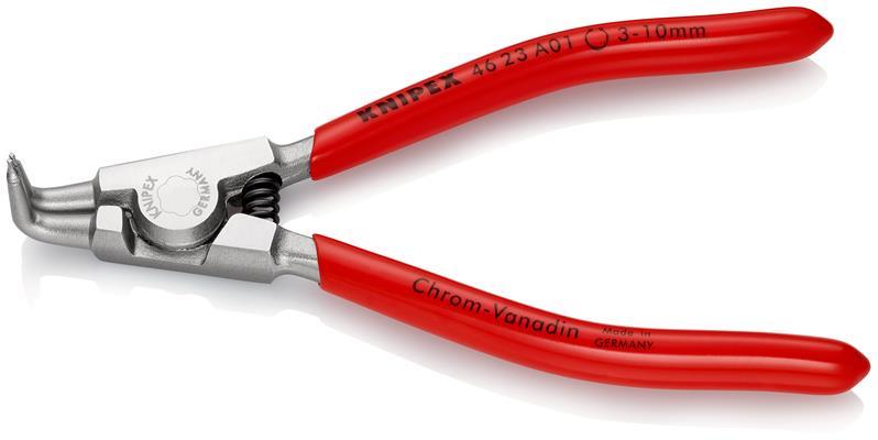 KNIPEX 46 23 A01 Sicherungsringzange für Außenringe auf Wellen mit Kunststoff überzogen verchromt 125 mm