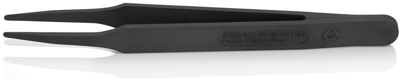 KNIPEX 92 09 01 ESD Kunststoffpinzette ESD Glatt 115 mm KNIPEX 92 09 01 ESD Kunststoffpinzette ESD Glatt 115 mm
