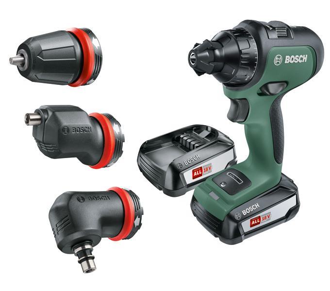 BOSCH Akku-Bohrschrauber AdvancedDrill 18, 2 x Akku PBA 18V 2.5Ah, mit 2 Aufsätzen