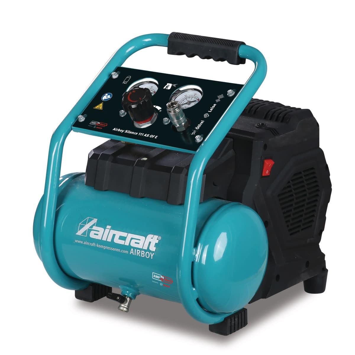 Kolbenkompressor AIRBOY SILENCE 111 AS OF E tragbar, ölfrei, mit 6 l Behältervolumen Kolbenkompressor AIRBOY SILENCE 111 AS OF E tragbar, ölfrei, mit 6 l Behältervolumen