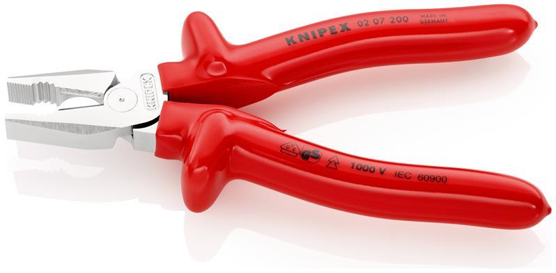 Kraftkombizange L.200mm verchr.tauchisol.VDE KNIPEX Kraftkombizange L.200mm verchr.tauchisol.VDE KNIPEX