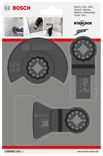 BOSCH 3-teiliges Fliesen-Basis-Set AIZ 20 AB (1x); ATZ 52 SC (1x); ACZ 85 MT4 (1x)