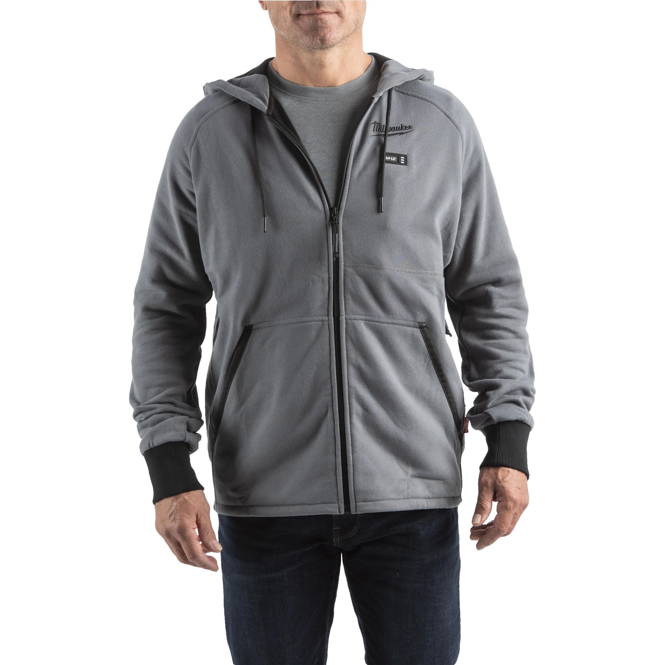 M12HHGREY4-0(XL) AKKU-THERMO-HOODIE 