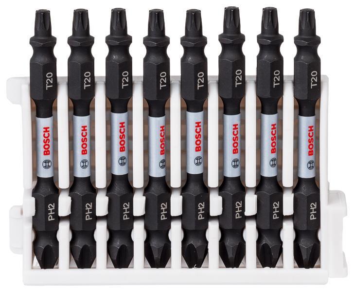 BOSCH Doppelklingen Schrauberbit-Set Impact Control, 8-teilig, PH2-T20, 65 mm BOSCH Doppelklingen Schrauberbit-Set Impact Control, 8-teilig, PH2-T20, 65 mm