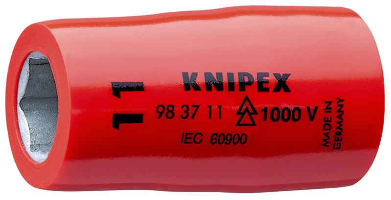 KNIPEX 98 37 11 Steckschlüsseleinsatz für Sechskantschrauben mit Innenvierkant 3/8" 43 mm