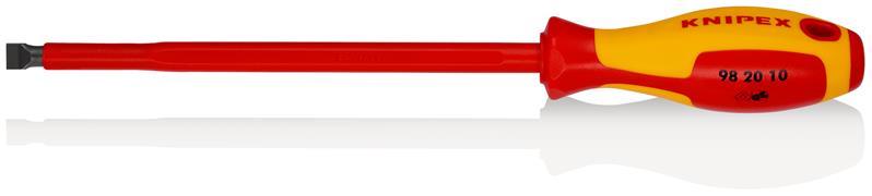 KNIPEX 98 20 10 Schraubendreher für Schlitzschrauben isolierender Mehrkomponenten-Griff, VDE-geprüft brüniert 320 mm KNIPEX 98 20 10 Schraubendreher für Schlitzschrauben isolierender Mehrkomponenten-Griff, VDE-geprüft brüniert 320 mm