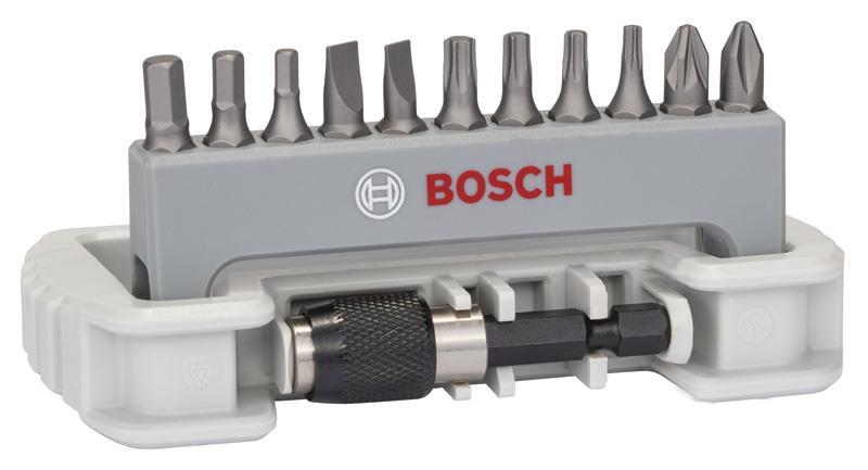 BOSCH 11-tlg. Schrauberbit-Set inklusive Bithalter, PH, PZ, T, S, HEX, 25 mm