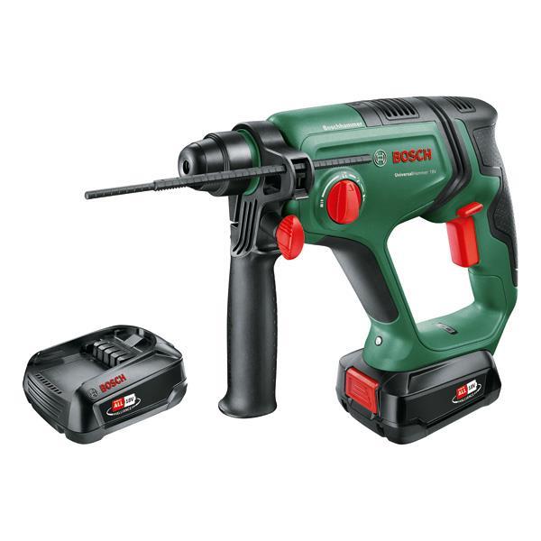 BOSCH Akku-Bohrhammer UniversalHammer 18V, 2 Akku PBA 18V 2.5 Ah, Tragekoffer