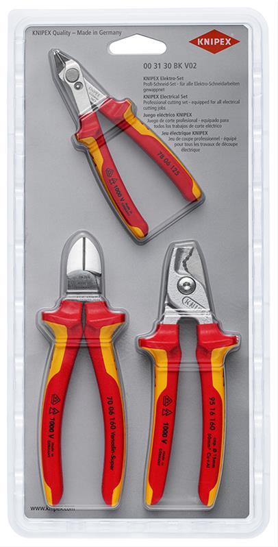 KNIPEX 00 31 30 BK V02 Elektro-Schneidset