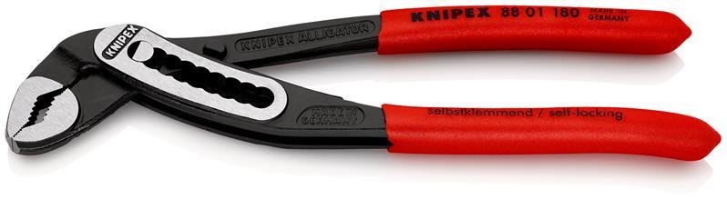 Wasserpumpenzange Alligator® L.180mm Spann-W.36mm pol.Ku.-Überzug KNIPEX