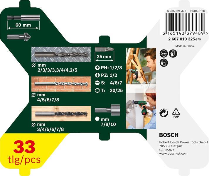 BOSCH X-Line Bohrer- und Schrauber-Set, 33-teilig