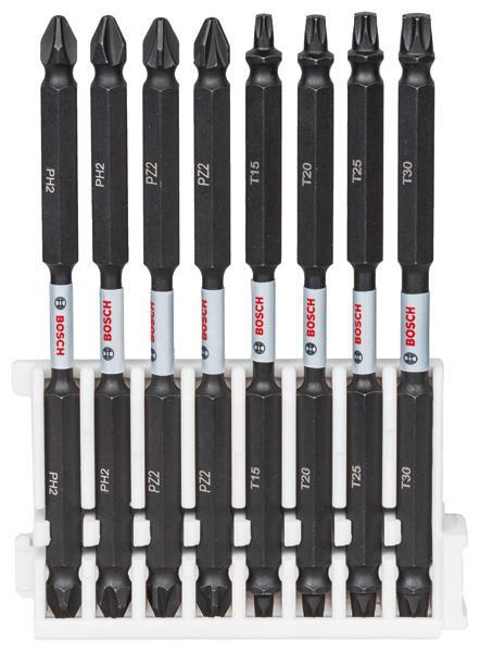 BOSCH Doppelklingen Schrauberbit-Set Impact Control, 8-teilig, diverse, 110 mm