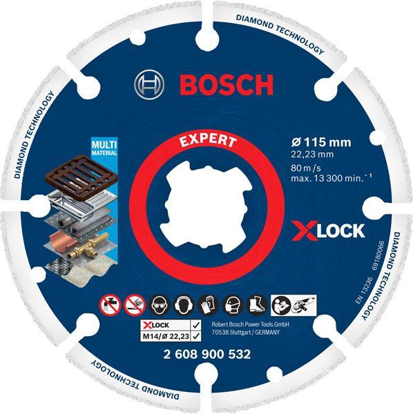 BOSCH EXPERT Diamond Metal Wheel X-LOCK Trennscheibe, 115 x 22,23 mm