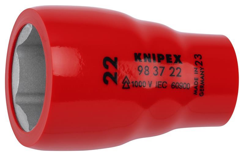 KNIPEX 98 37 22 Steckschlüsseleinsatz für Sechskantschrauben mit Innenvierkant 3/8" 49 mm