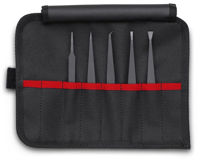 KNIPEX 92 00 05 ESD Kunststoffpinzetten-Set ESD 5-teilig