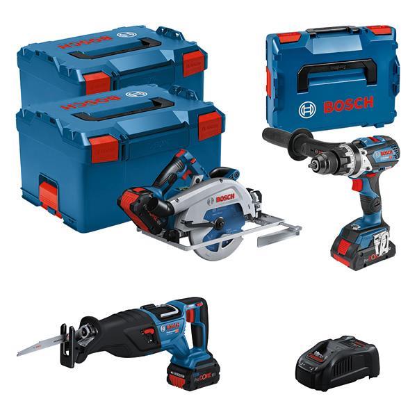 BOSCH Combo Kit Set mit 3x 18V: GSB 18V-110C/GKS 18V-68GC /GSA 18V-28 /3 x Akku BOSCH Combo Kit Set mit 3x 18V: GSB 18V-110C/GKS 18V-68GC /GSA 18V-28 /3 x Akku