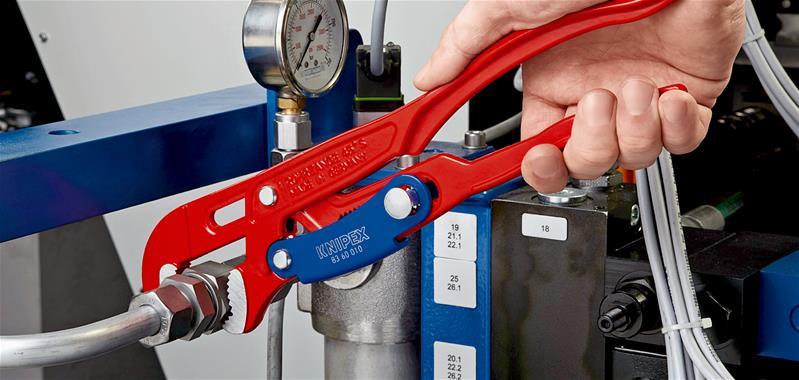 KNIPEX 83 60 015 Rohrzange S-Maul mit Schnelleinstellung rot pulverbeschichtet 420 mm