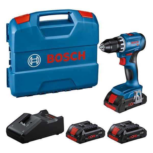 BOSCH Professional Set: Akku-Bohrschrauber GSR 18V-45, 3 x ProCORE18V 4.0Ah, L-Case BOSCH Professional Set: Akku-Bohrschrauber GSR 18V-45, 3 x ProCORE18V 4.0Ah, L-Case