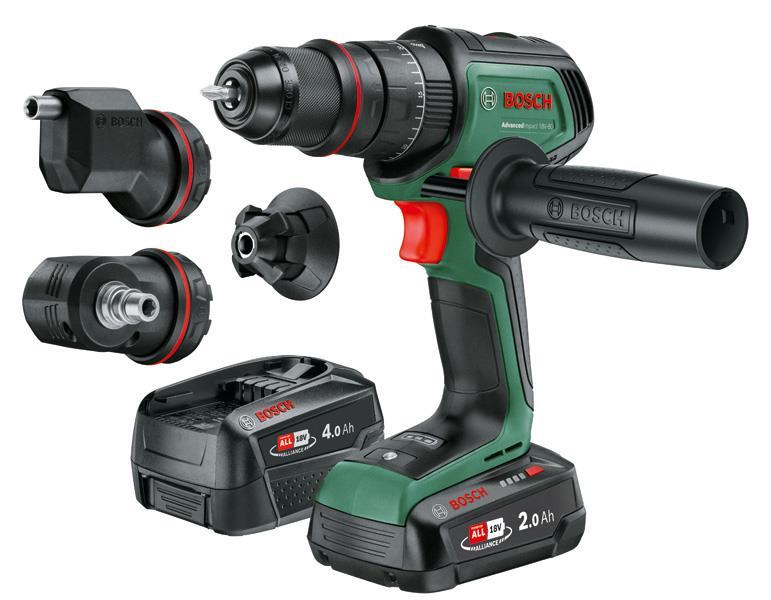 BOSCH Akku-Schlagbohrmaschine AdvancedImpact 18V-80 QuickSnap, 2 x Akku PBA 18V