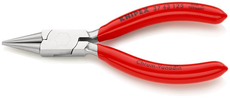 KNIPEX 37 43 125 Greifzange für Feinmechanik mit Kunststoff überzogen verchromt 125 mm