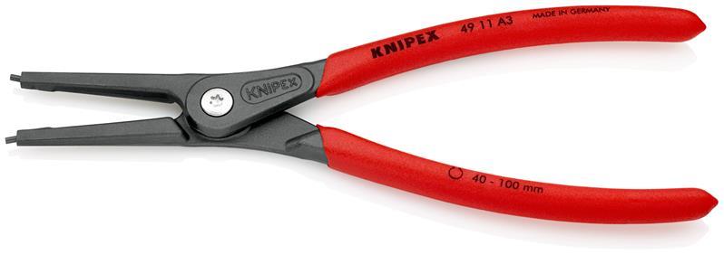 Präzisionssicherungsringzange A 3 f.Wellen D.40-100mm L.225mm KNIPEX