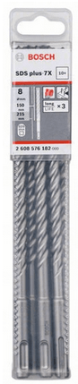 BOSCH Professional Hammerbohrer SDS-plus-7X, 8 x 150 x 215 mm 10er-Pack