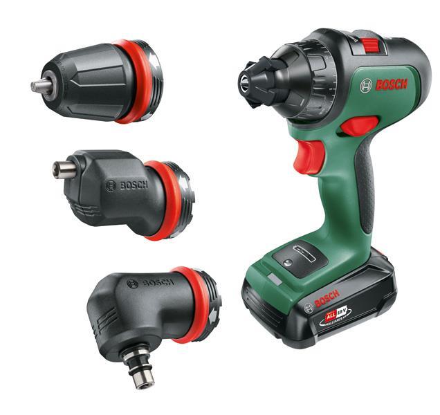 BOSCH Akku-Bohrschrauber AdvancedDrill 18, 1 x Akku 18V 2.5Ah, Winkel-/Exzenteraufsatz