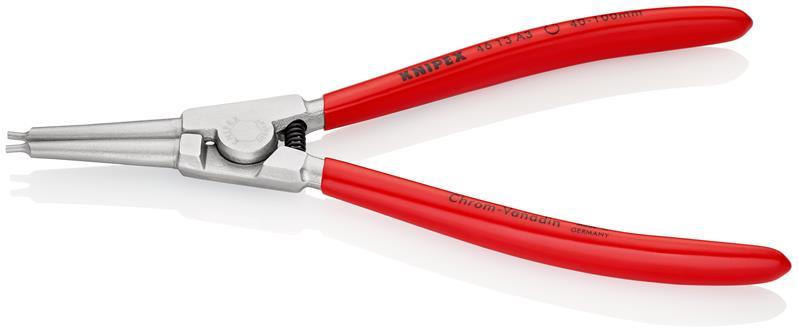 KNIPEX 46 13 A3 Sicherungsringzange für Außenringe auf Wellen mit Kunststoff überzogen verchromt 210 mm