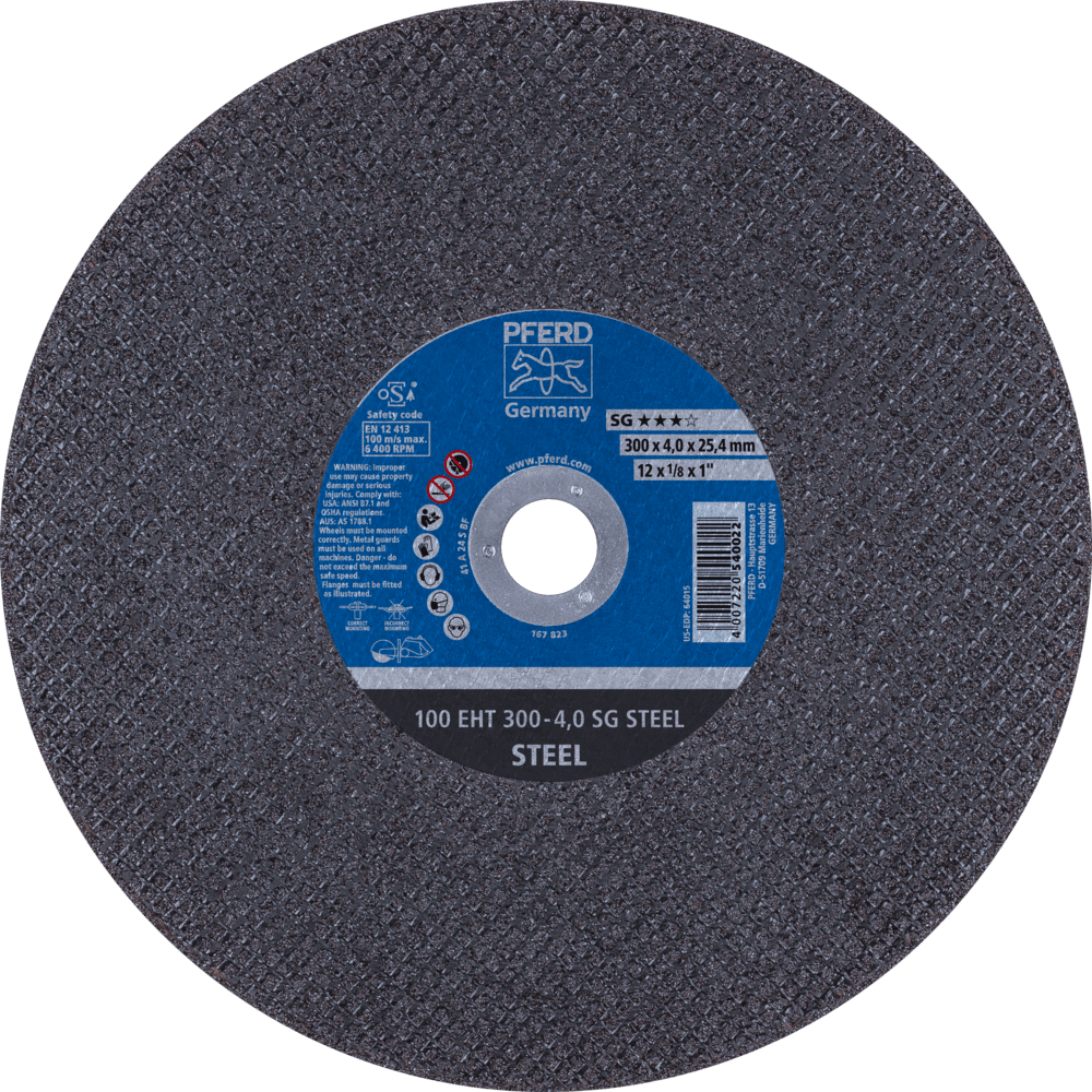 PFERD Trennscheibe Trennschleifer EHT 300x4,0x25,4 mm SG STEEL für Stahl (100 m/s) PFERD Trennscheibe Trennschleifer EHT 300x4,0x25,4 mm SG STEEL für Stahl (100 m/s)