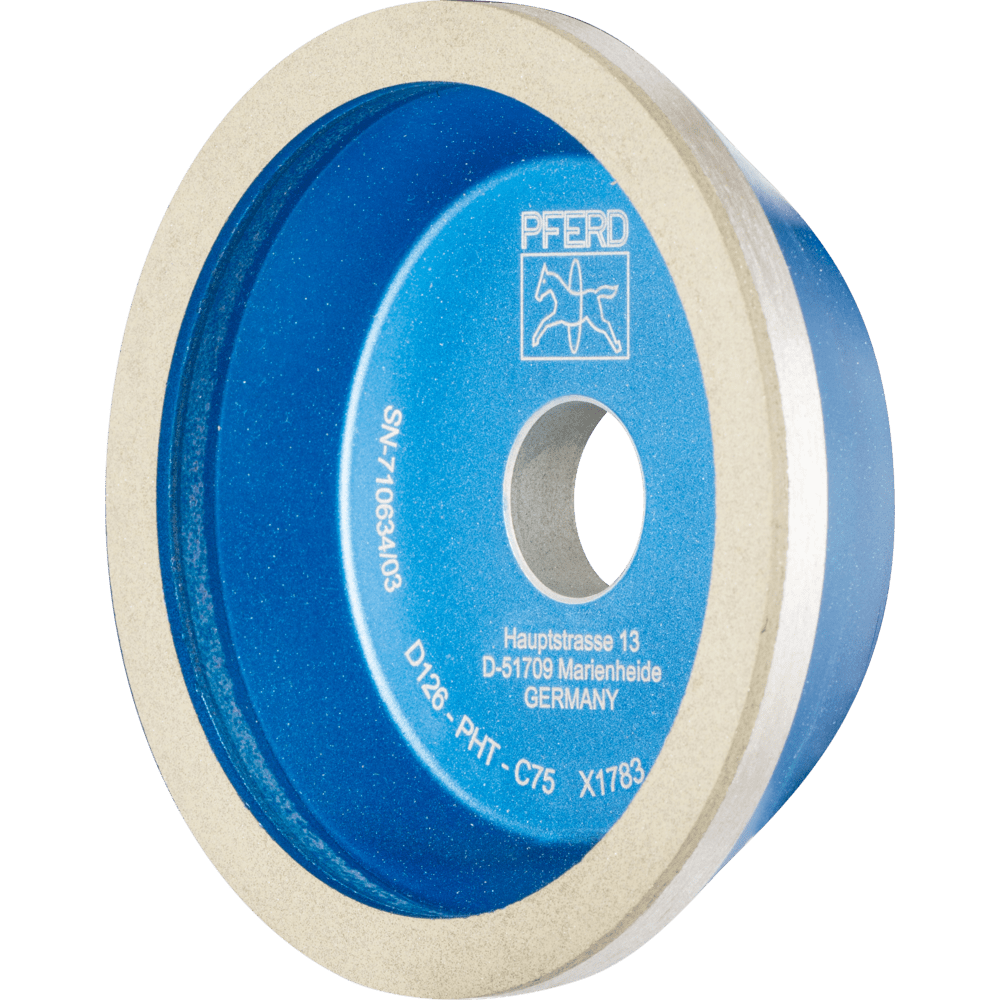 PFERD Diamant-Schleifscheibe Kunstharz 11A2/60° PHT 115 mm D126 (mittel) Trockenschliff PFERD Diamant-Schleifscheibe Kunstharz 11A2/60° PHT 115 mm D126 (mittel) Trockenschliff