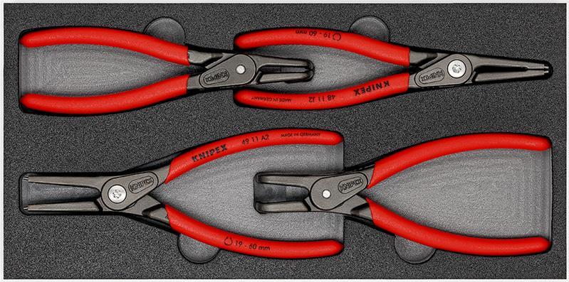 KNIPEX 00 20 01 V09 Zangen-Set in Schaumstoffeinlage 4-teilig