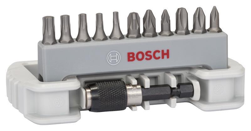 BOSCH 11-tlg. Schrauberbit-Set inklusive Bithalter, PH, PZ, T, 25 mm