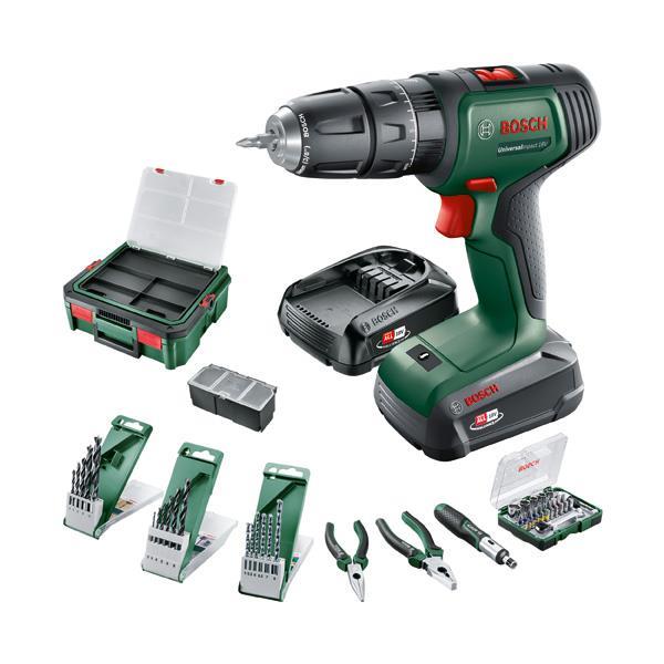 BOSCH Akku-Bohrschrauber UniversalImpact 18V, 1 x Akku PBA 18V 1.5Ah + SystemBox