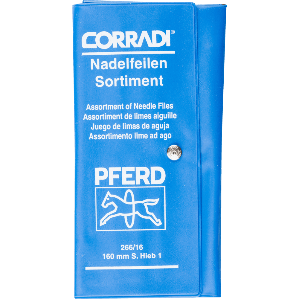 Nadelfeilensatz CORRADI L.160mm Hieb SH1 DH2 12-teilig PFERD