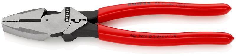 KNIPEX 09 11 240 Kraft-Kombizange "Lineman's Pliers" amerikanisches Modell mit rutschhemmendem Kunststoff überzogen schwarz atra