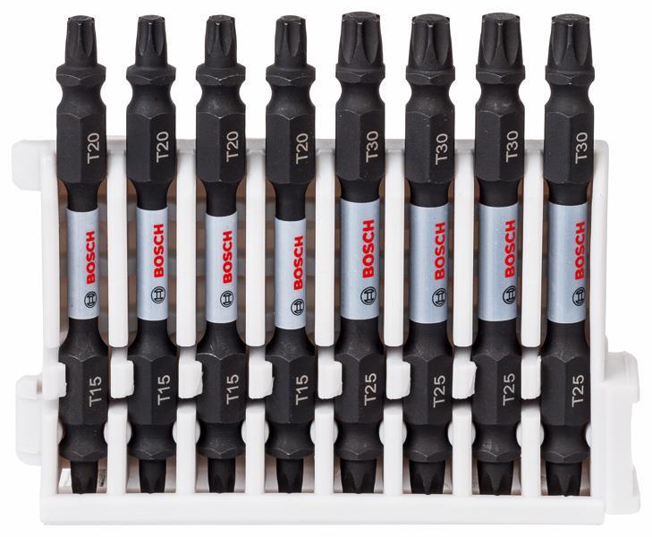 BOSCH Doppelklingen Schrauberbit-Set Impact Control, 8-teilig, T15-20 / T25-30, 65 mm BOSCH Doppelklingen Schrauberbit-Set Impact Control, 8-teilig, T15-20 / T25-30, 65 mm