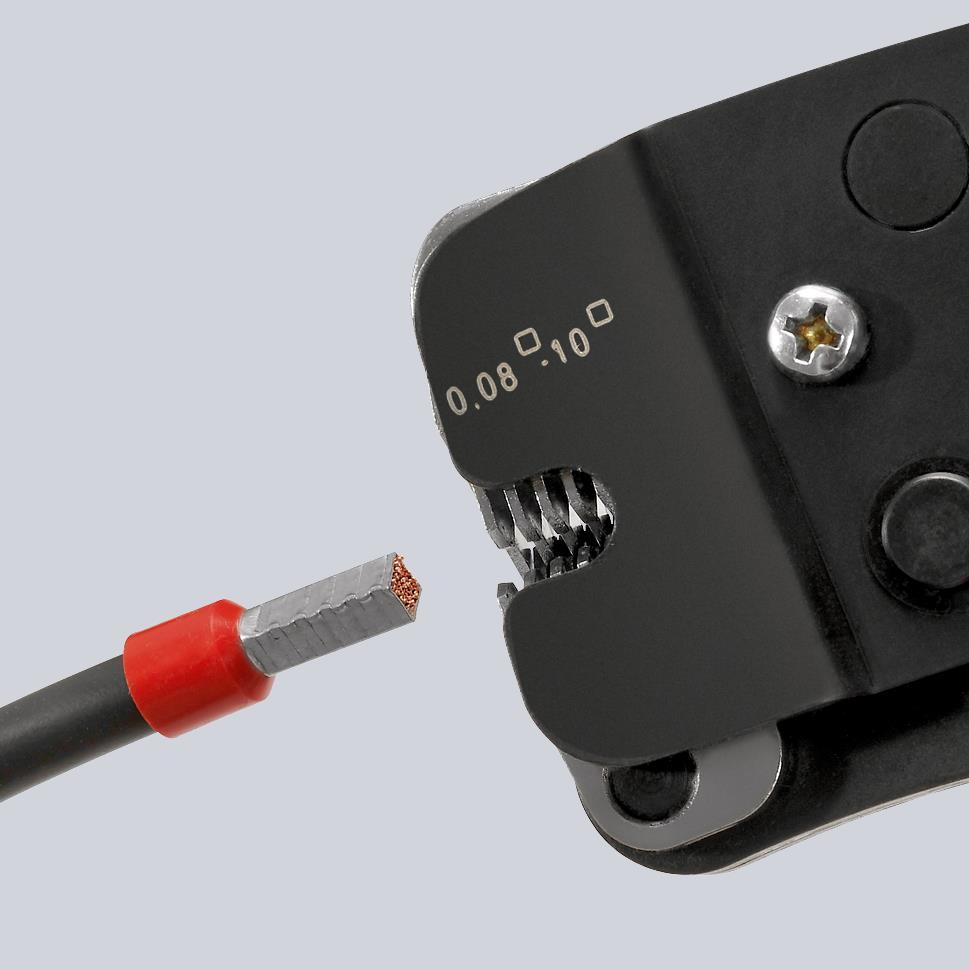 Crimpzange L.190mm 0,08-10,0+16 (AWG 28-5 ) mm² brün.2K-Hülle KNIPEX Crimpzange L.190mm 0,08-10,0+16 (AWG 28-5 ) mm² brün.2K-Hülle KNIPEX