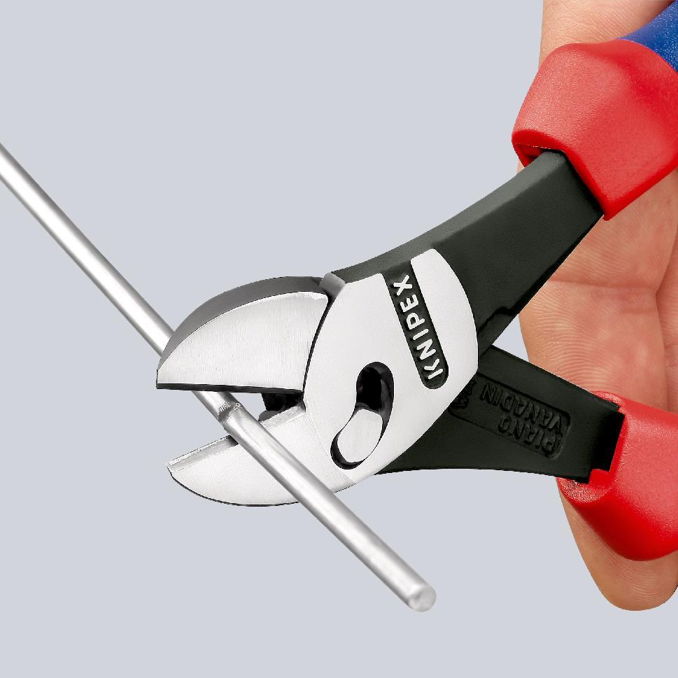 KNIPEX 73 72 180 F TwinForce® Hochleistungs-Seitenschneider mit Öffnungsfeder mit Mehrkomponenten-Hüllen schwarz atramentiert 18 KNIPEX 73 72 180 F TwinForce® Hochleistungs-Seitenschneider mit Öffnungsfeder mit Mehrkomponenten-Hüllen schwarz atramentiert 18