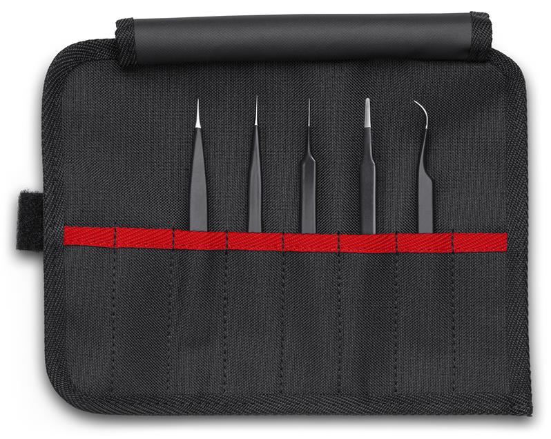 KNIPEX 92 00 01 ESD Universalpinzetten-Set ESD 5-teilig