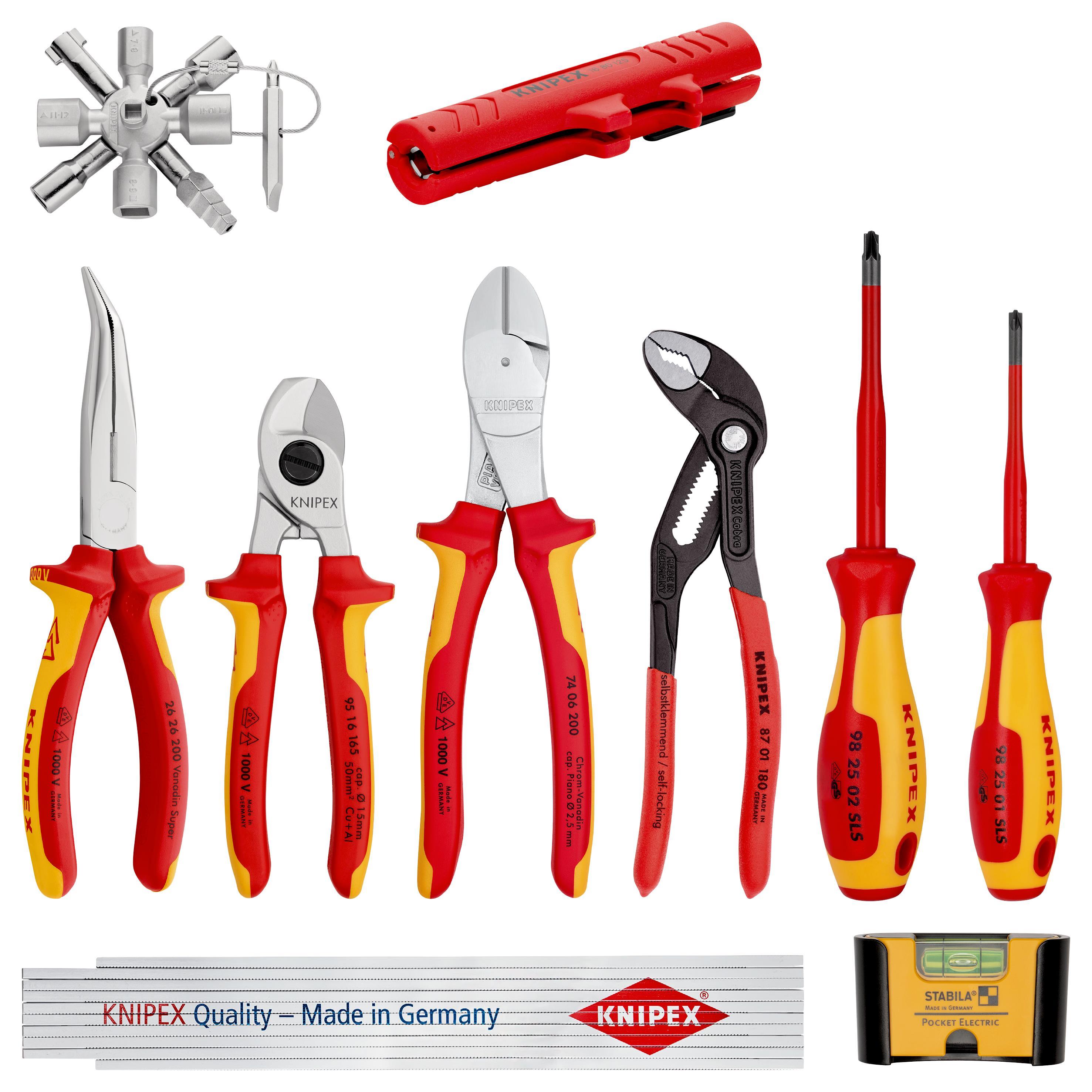 KNIPEX 00 20 90 V01 Erweiterungsset Elektro 1 10-teilig KNIPEX 00 20 90 V01 Erweiterungsset Elektro 1 10-teilig